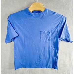 Simms Fly Fishing Mens Large Blue Pocket T Shirt Gorpcore Outdoors Lake